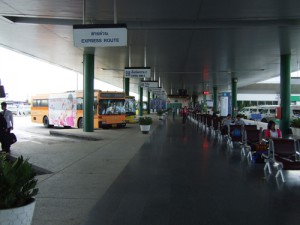 スワンナプーム国際空港のバス乗り場